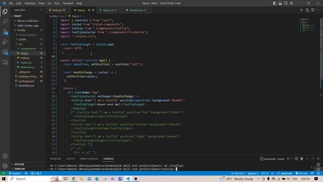 Tool Tip project || Coding Ninjas Skills Test Reactjs смотреть онлайн