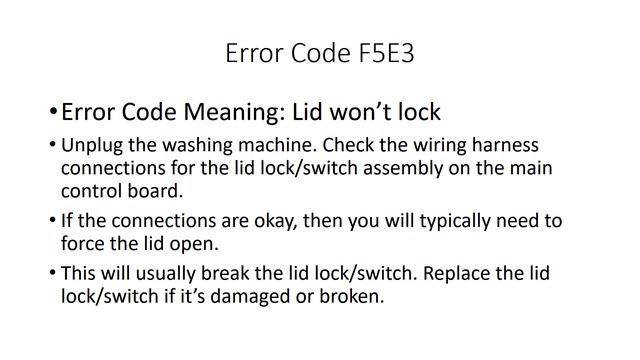 F5E3 Error Code SOLVED!!! Whirlpool Cabrio Top Loading Washer Washing Machine FSE3 смотреть онлайн
