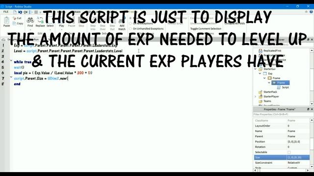 ROBLOX How to Make a XP Bar смотреть онлайн