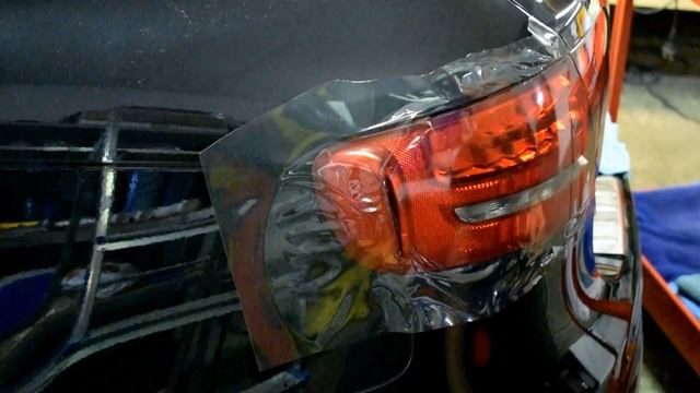 Toning av baklyktor Audi S4 kombi - Tail lights tinting with Oracal middle gray vinyl смотреть онлайн