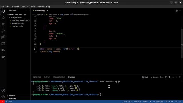 Sorting Array | Javascript Coding Interview Questions #3 смотреть онлайн