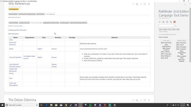 Tiddlywiki Pathfinder 2nd Edition Campaign manager Demo смотреть онлайн