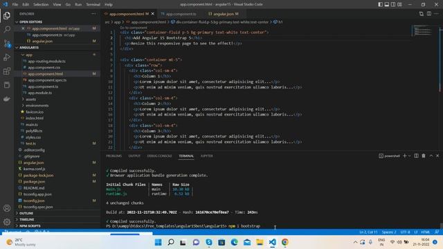 Add Bootstrap 5 in Angular 15 Working Video смотреть онлайн