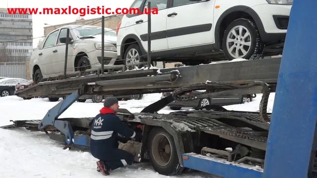 Погрузка авто на автовоз - услуги автовоза Украина смотреть онлайн