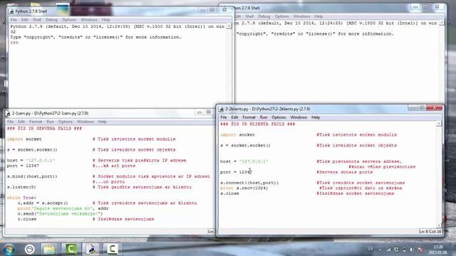 Socket connection (Python) - Socket savienojums (Python) смотреть онлайн