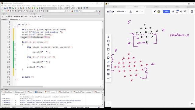 Diamond Pattern Printing (Tamil) | C Interview Programs | Logic First Tamil смотреть онлайн