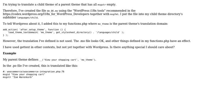 Wordpress: Translate a child theme with pure PHP and gettext смотреть онлайн
