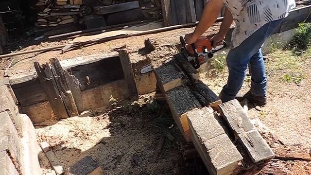 Расхламление. Пилим старый лафет. смотреть онлайн