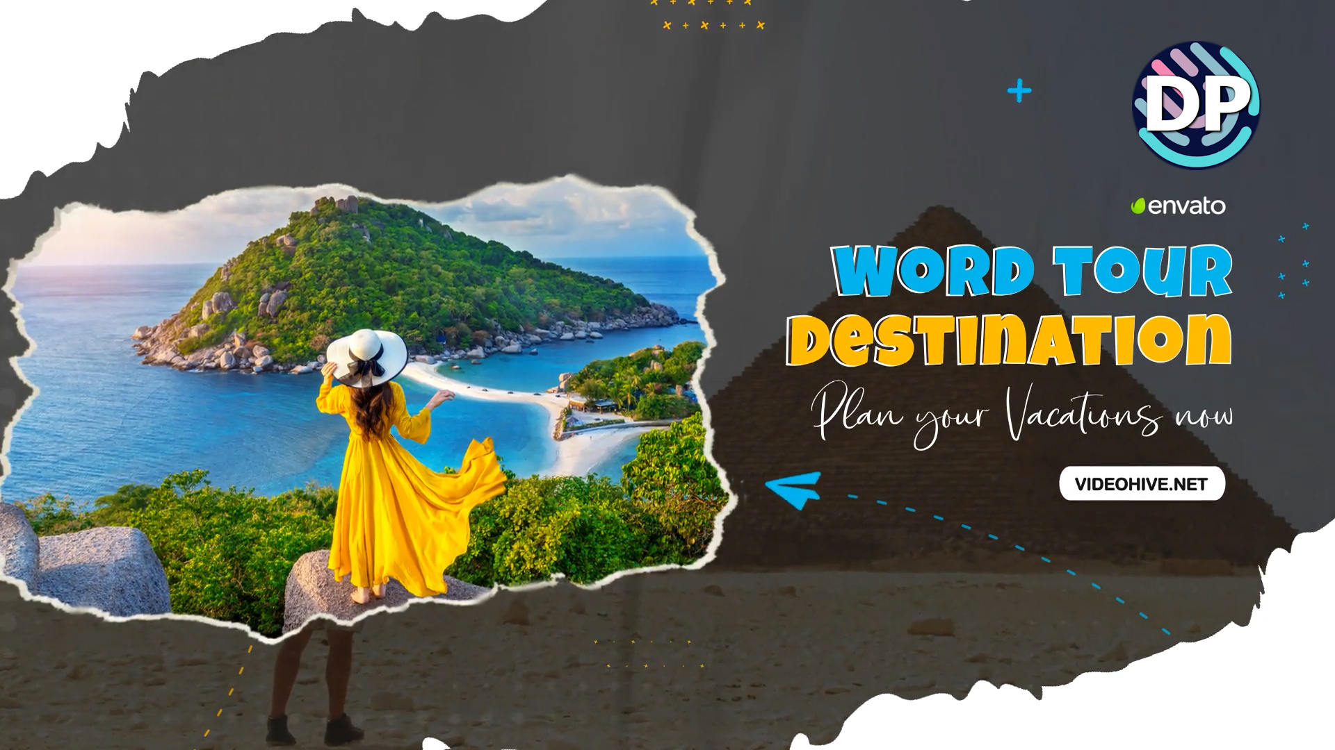 Слайд-шоу фотографии книга путешествий Travel Agency Book Ink Promo MOGRT смотреть онлайн