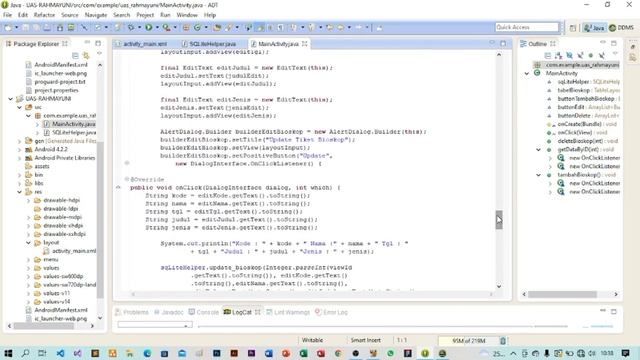 APPLIKASI ANDROID DATABASE SQLITE смотреть онлайн