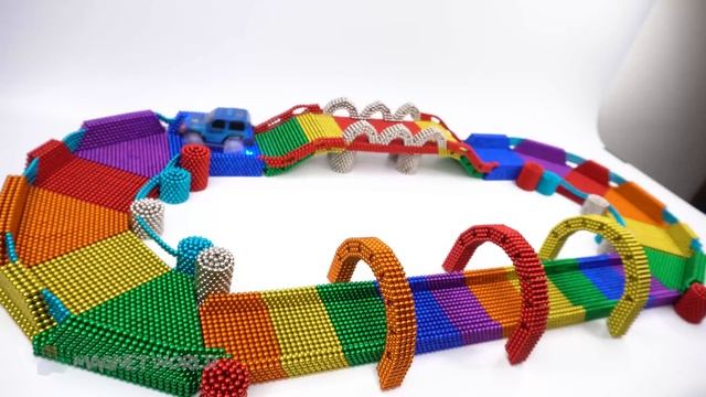 DIY How To Make Colored Track From Magnetic Balls For Car Toys ( Satisfaction ) | Magnet World 4K смотреть онлайн