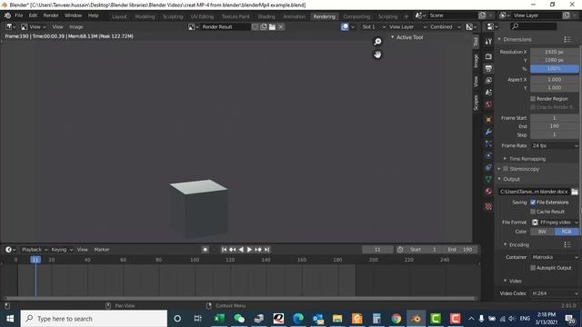 Export and Render mp4 file from BLENDER animation | Creat video from blender | output video blende смотреть онлайн