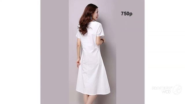 Летние длинные платья из хлопка и льна смотреть онлайн