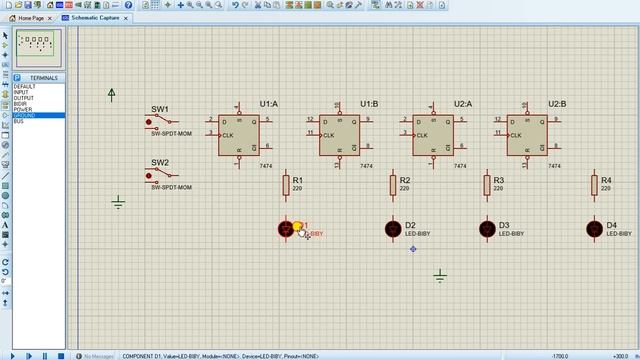 Proteus Design of Shift Register using D Flip Flop смотреть онлайн