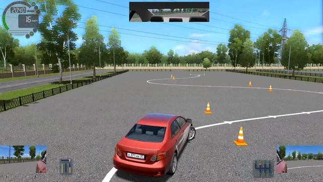 City Car Driving/Прохождение карьеры/Спецподготовка/Змейка с габаритными воротами/#16 (3 звезды) смотреть онлайн