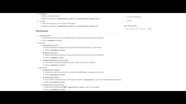 Обзор плагина CommandDefender 1.7 - 1.19 - Запрет команд