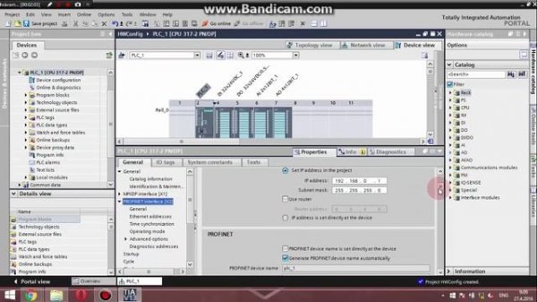 Siemens TIA Portal PLC tutorial - Hardware configuration (SIMATIC S7-300)