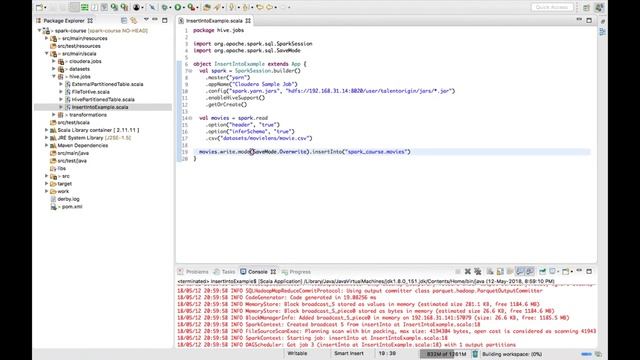 Spark insertInto Method смотреть онлайн
