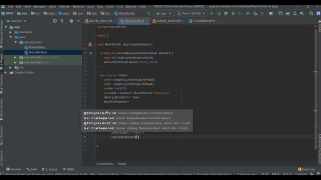 Android App Homework BMI Kotlin and string resource смотреть онлайн