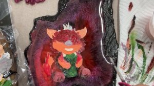 Рисуем акрилом дракошу подстаканник эпоксидная смола