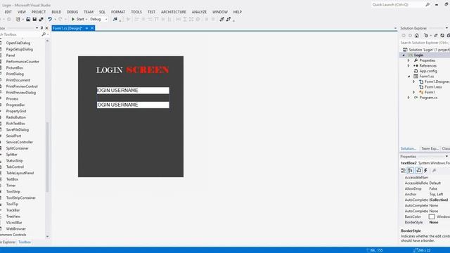 Login Form Unique Design Creating in Csharp Visual Studio 2012 смотреть онлайн