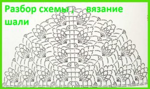 Разбор СХЕМЫ шаль АНАНАС , вязание крючком