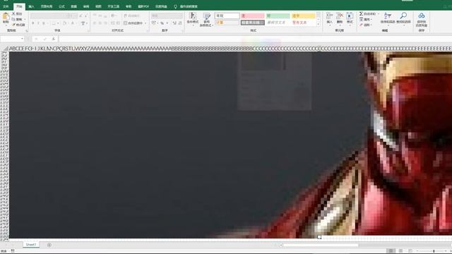 Challenge drawing IRON MAN on excel 挑战用excel画钢铁侠 смотреть онлайн