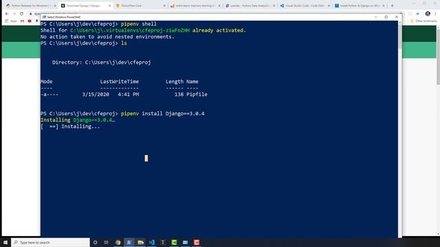 Install Python 3.8 on Windows 10 - 6 of 10 - Install Django 3.0+ смотреть онлайн