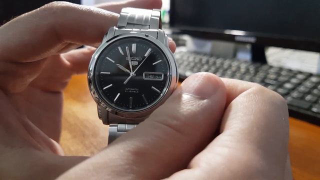 Seiko Men's SNKK71K1 Seiko 5 Automatic Stainless Steel Watch With Black Dial