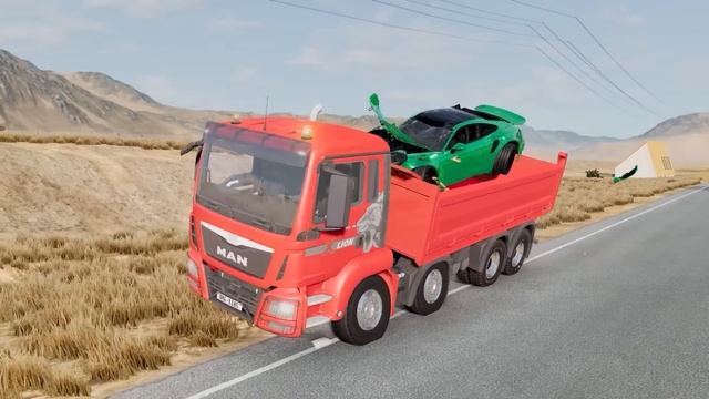 Cars vs Width Restriction x Giant Bulge x Train Track ▶️ BeamNG Drive смотреть онлайн