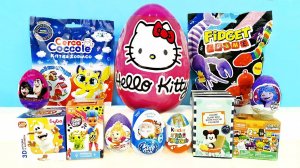 СЮРПРИЗ MIX! ЯЙЦО Hello Kitty, ASMR, My little pony, Буба, Котики, Фиксики Unboxing Kinder Surprise