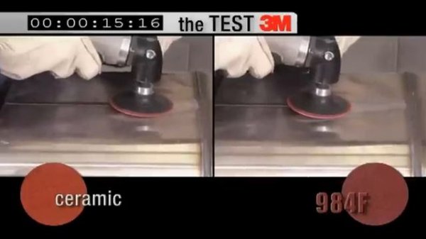 3M™ Cubitron™ II Roloc™ Disc 984F Grinding Demo.mp4