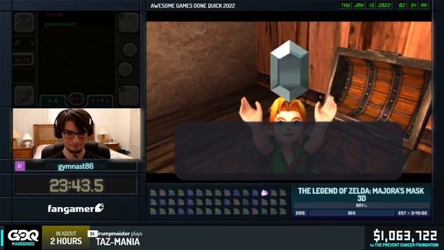 The Legend of Zelda: Majora's Mask 3D by gymnast86 in 38:50 - AGDQ 2022 Online смотреть онлайн