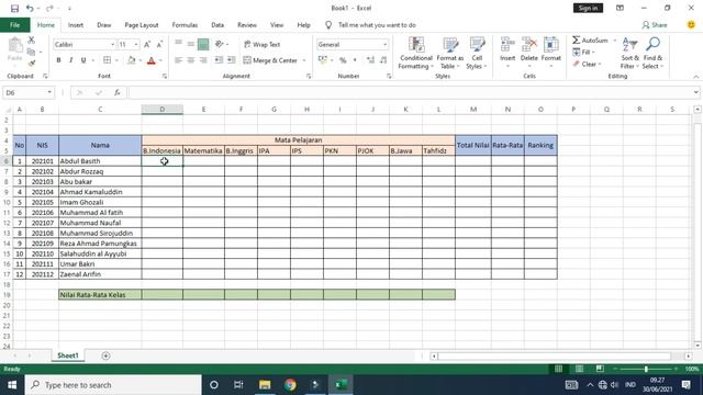 Cara Membuat Daftar Nilai Siswa di Microsoft Excel смотреть онлайн