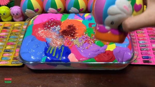 RELAXING GLITTER VS PIPING BAGS _ ASMR SLIME _ Mixing Random Things Into GLOSSY Slime.mp4