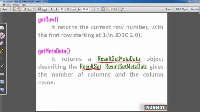 Java : Statement and Result set смотреть онлайн