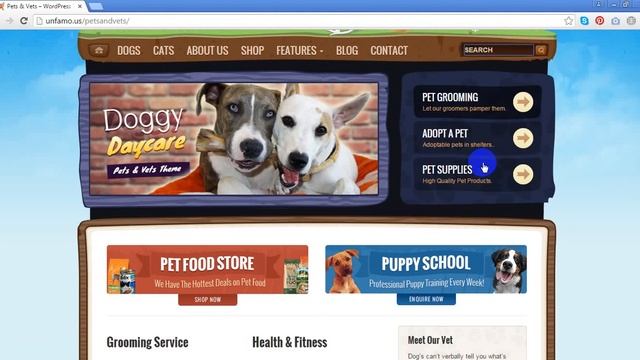 Pets & Vets WordPress & WooCommerce Preview смотреть онлайн