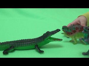 Динозавры. Крокодил игрушки Динозавры играют в прятки.Мультик игрушки. Video