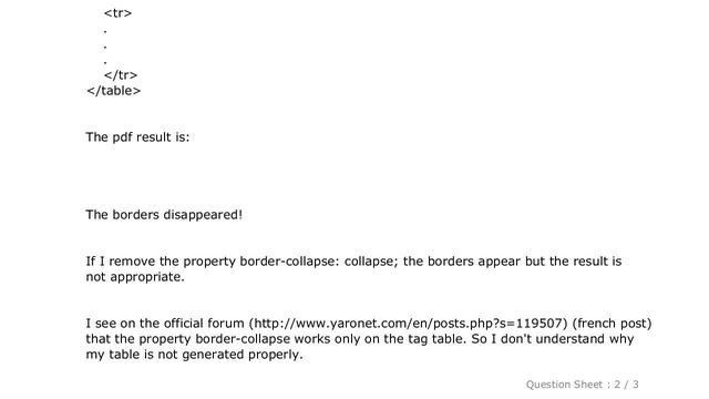 CSS : Why doesn't border-collapse work in html2pdf? смотреть онлайн