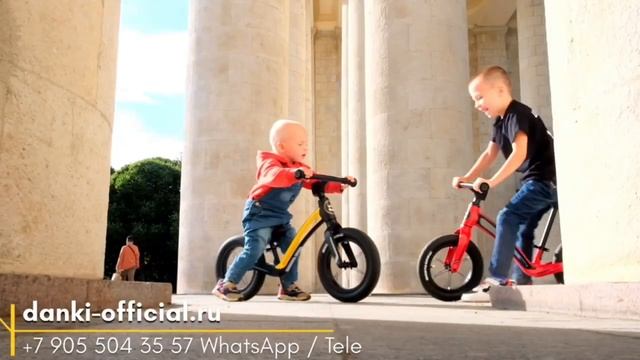 Беговел детский Danki Drive от 2 до 5 лет с надувными колесами 12диаметров, магниевый сплав рамы