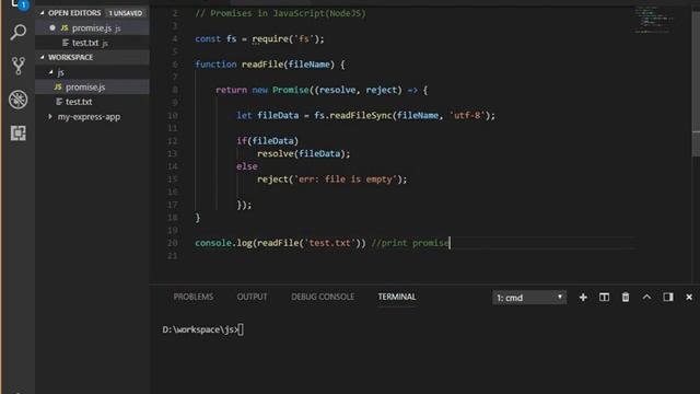 Promise in NodeJS смотреть онлайн