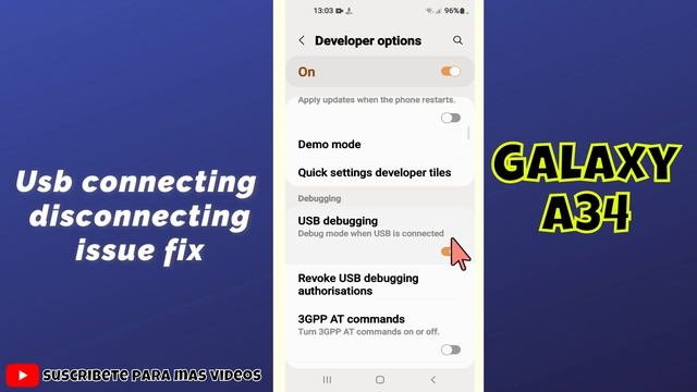 USB connecting disconnecting issue fix Samsung Galaxy A34 {SM-A346E} смотреть онлайн