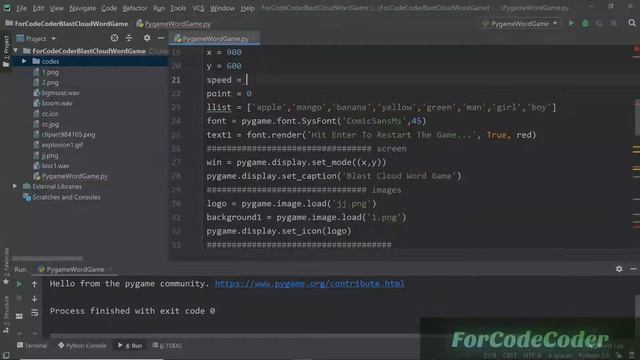 # 4 | Add Blast Image And Cloud Image | Blast Cloud Word Game Using Python Pygame смотреть онлайн