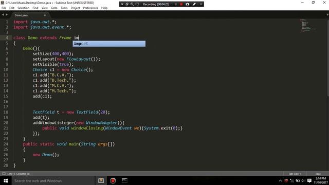 39.AWT: Choice List in AWT. | JAVA | Hindi | Tech-Gram смотреть онлайн