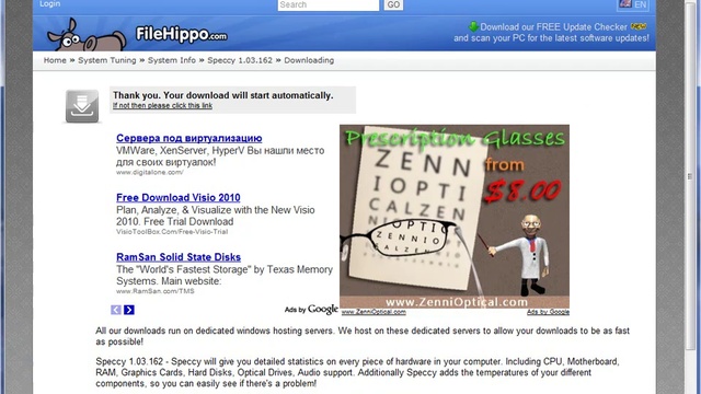 Установка программы Speccy