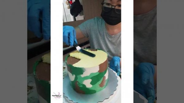 Camouflage Cake | How to make Camouflage frosting?