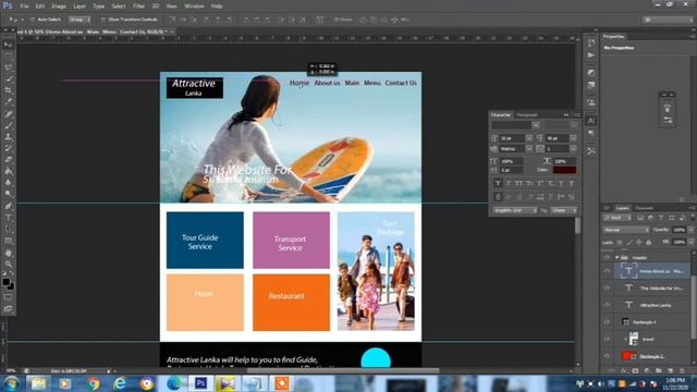 Photoshop web design tutorial - Sinhala смотреть онлайн