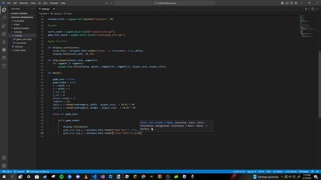 Making a Snake Game In Python смотреть онлайн