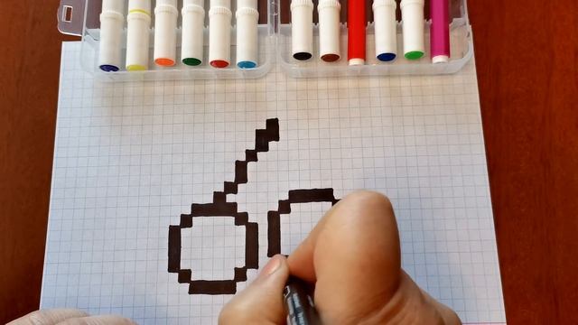Как Нарисовать Вишню! Рисунки По Клеточкам! смотреть онлайн