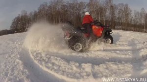 2013.01 На сноуборде за квадроциклом